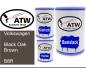 Preview: Volkswagen, Black Oak Brown, B8R: 500ml Lackdose + 500ml Klarlack + 250ml Härter - Set, von ATW Autoteile West.